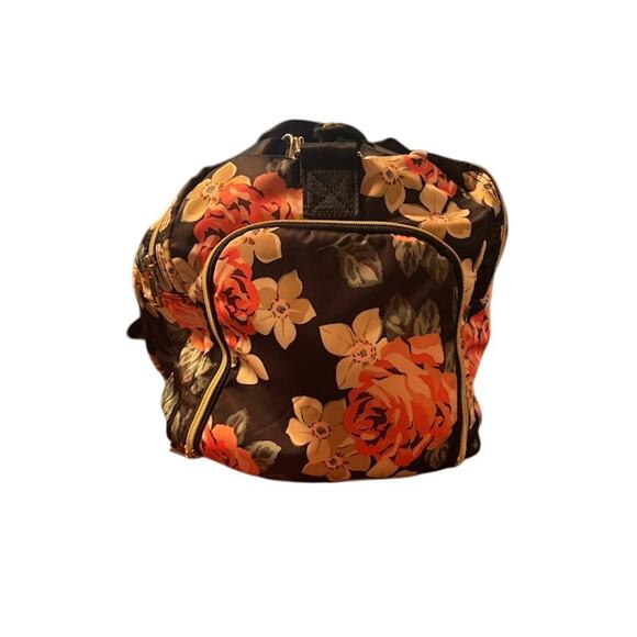 Weekender Bag Floral Duffle Overnight Bag Canvas Travel Carry On Waterproof - Picture 3 of 16